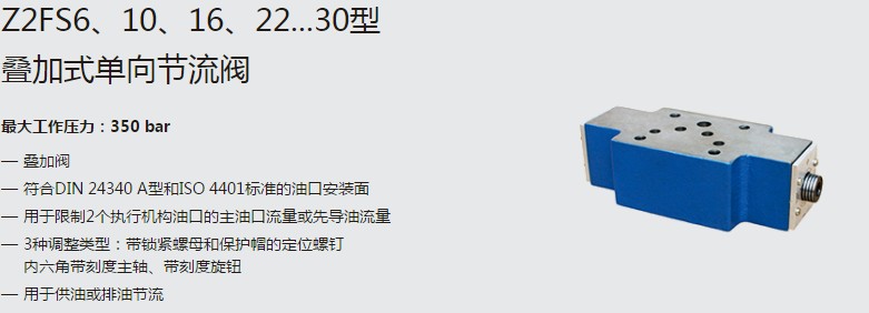 SHLIXIN上海立新Z2FS6、10、16、22...30型疊加式單向節(jié)流閥